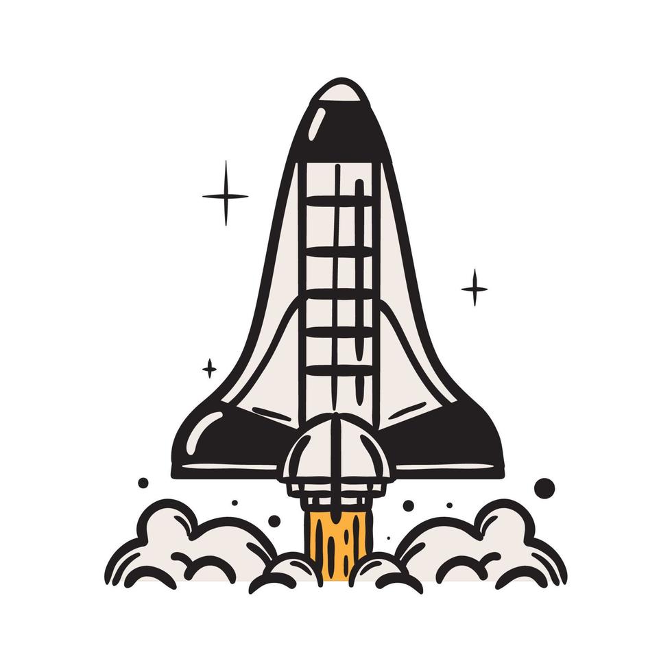 space launchinh spaceship vector