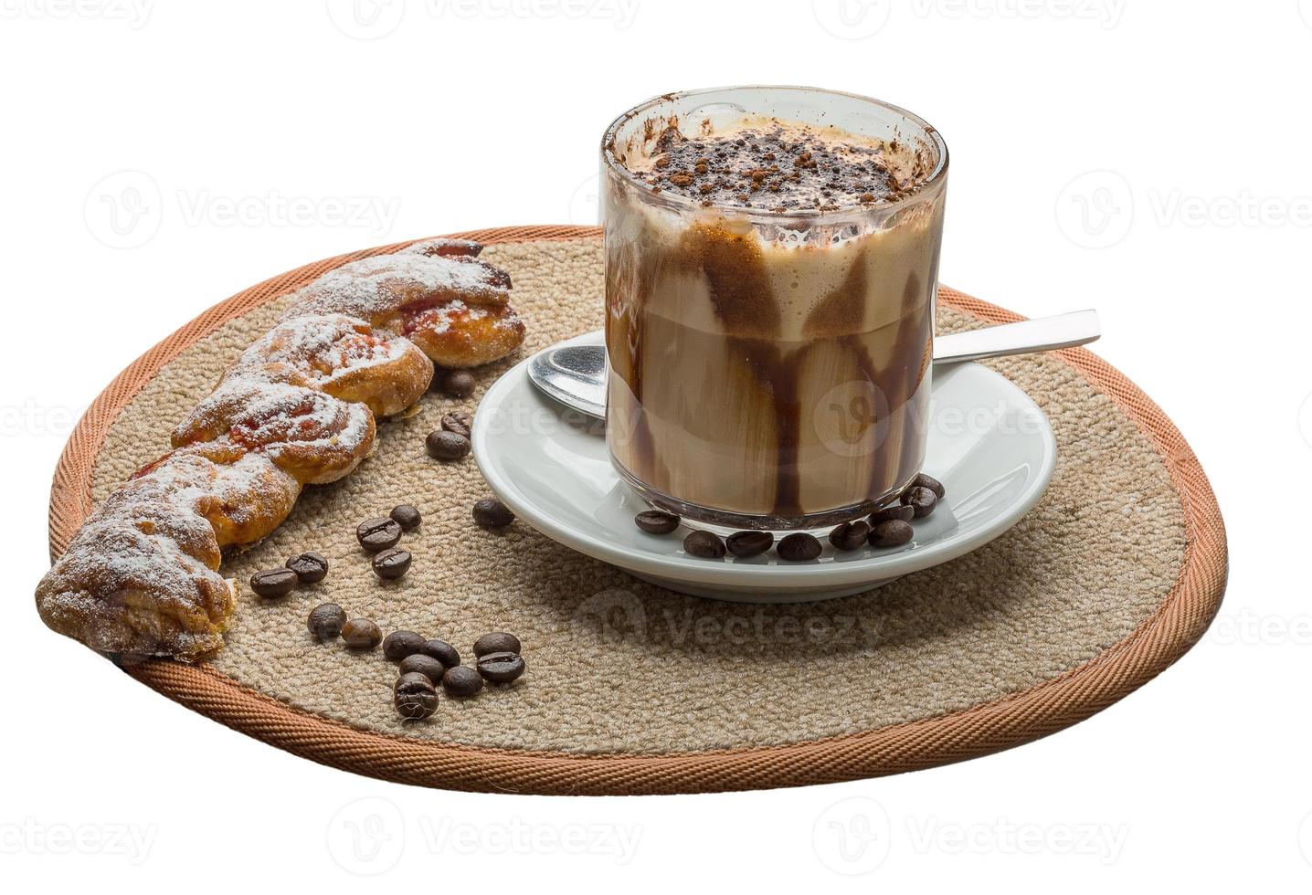 Mocha on white background photo