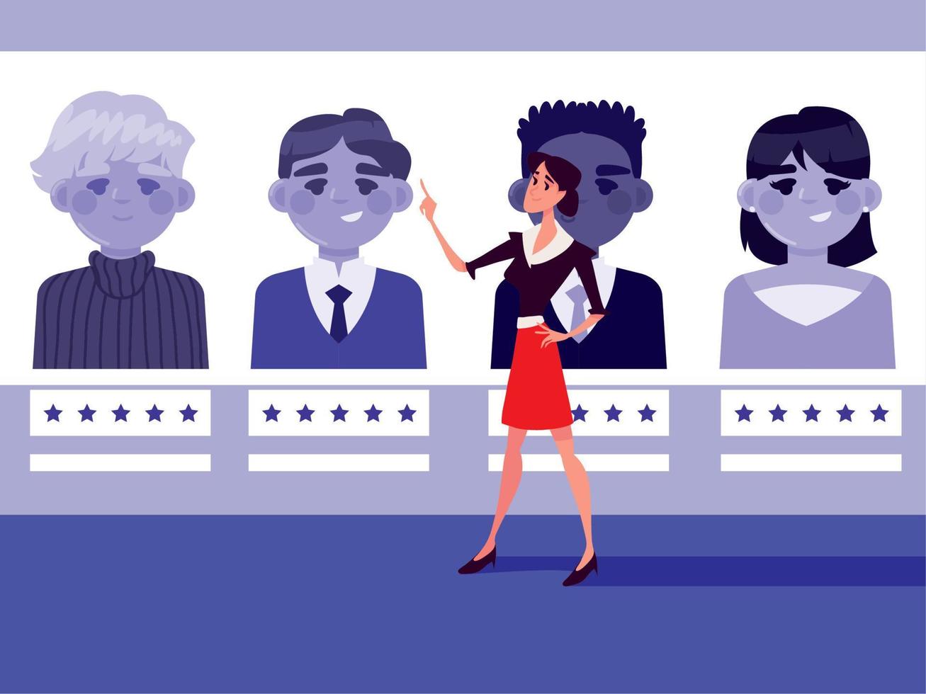 recruitment job candidates vector