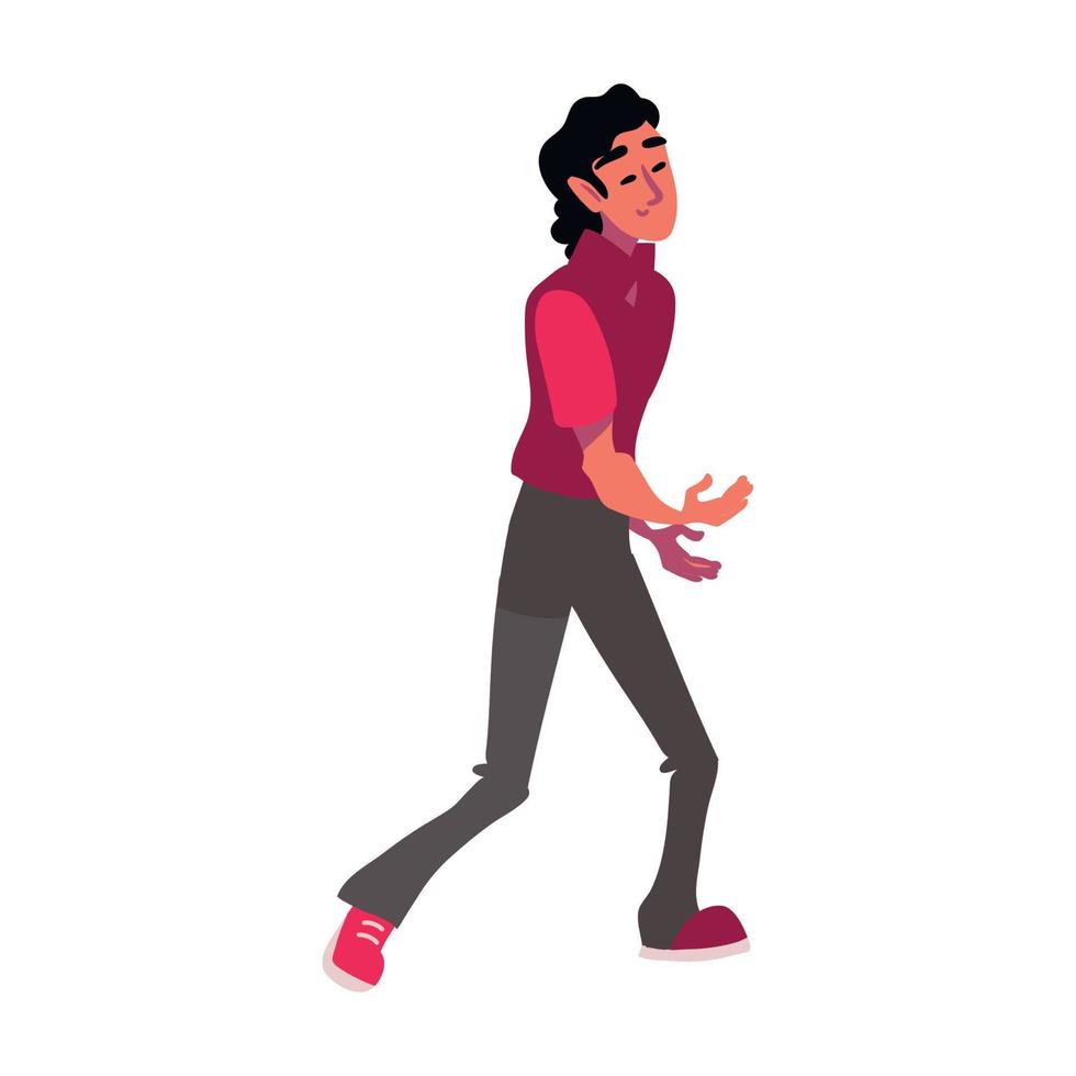 young man walking vector