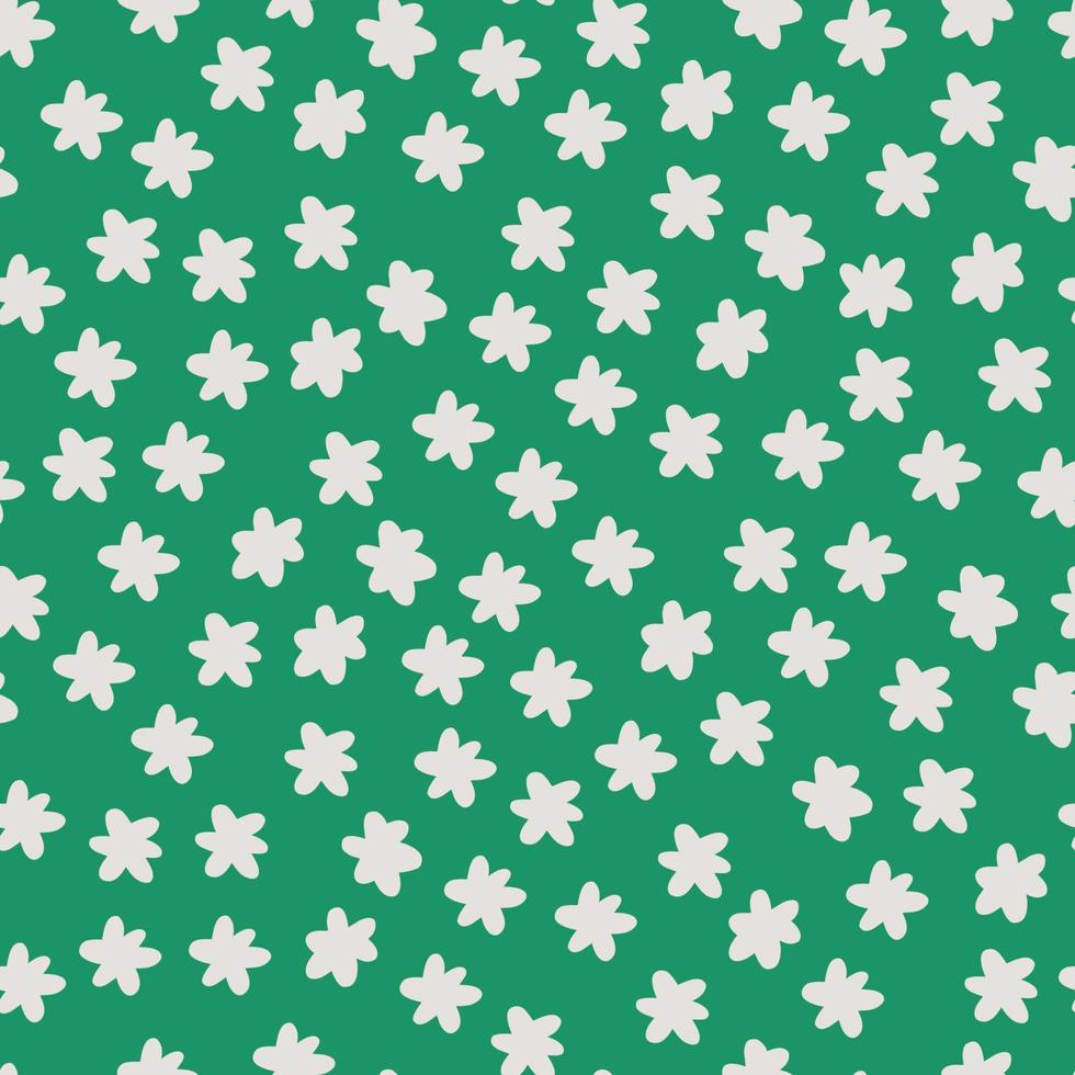 Flat design small flowers pattern design vector