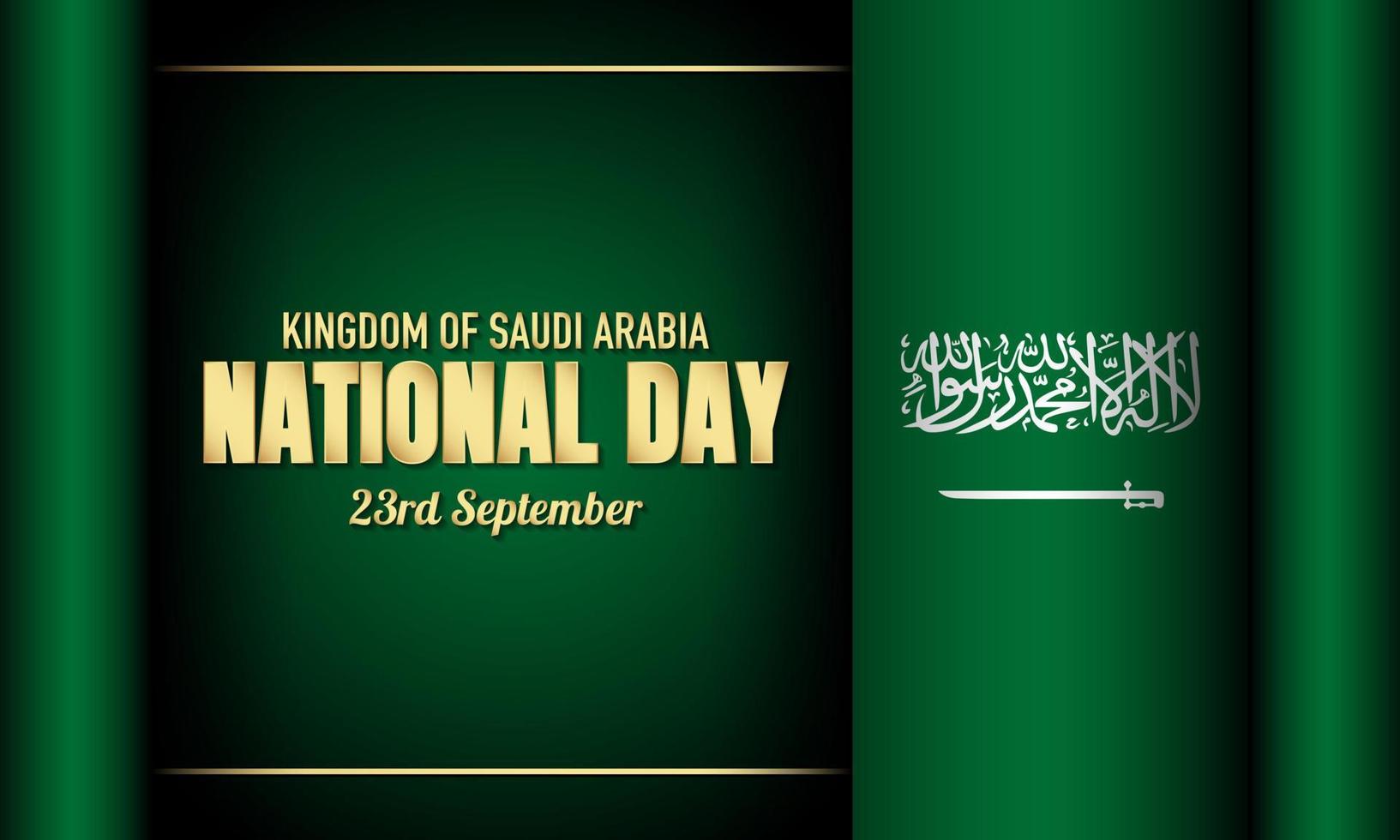 Kingdom of Saudi Arabia National Day Background Design. vector