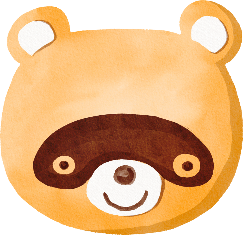 Watercolor cookie bear png