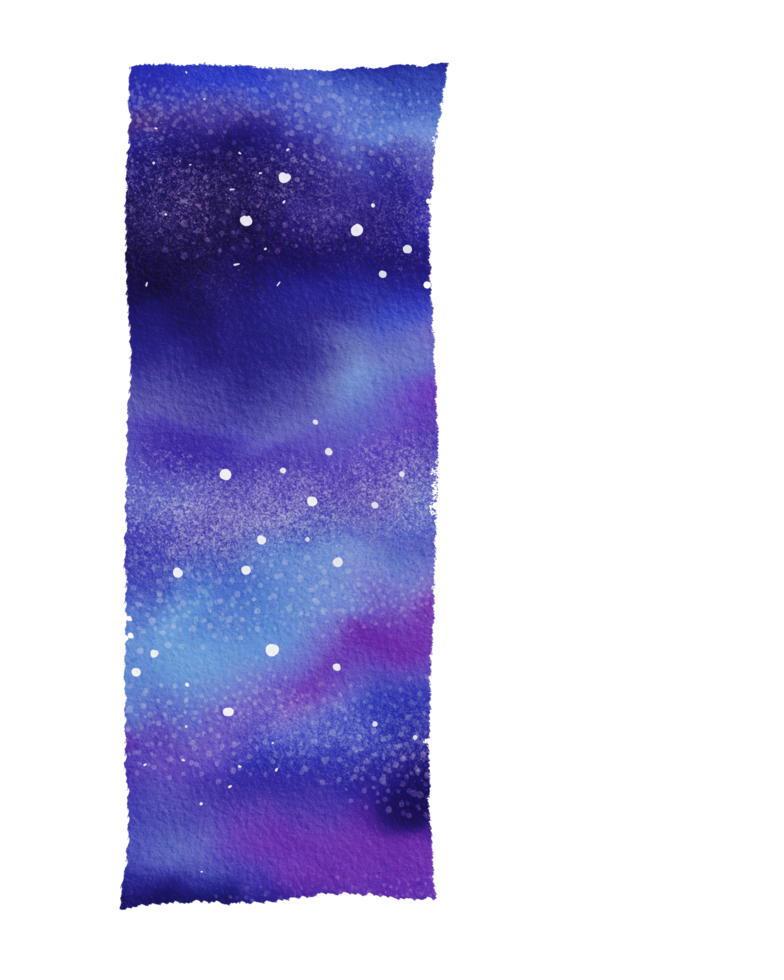 galaxy watercolor painted png