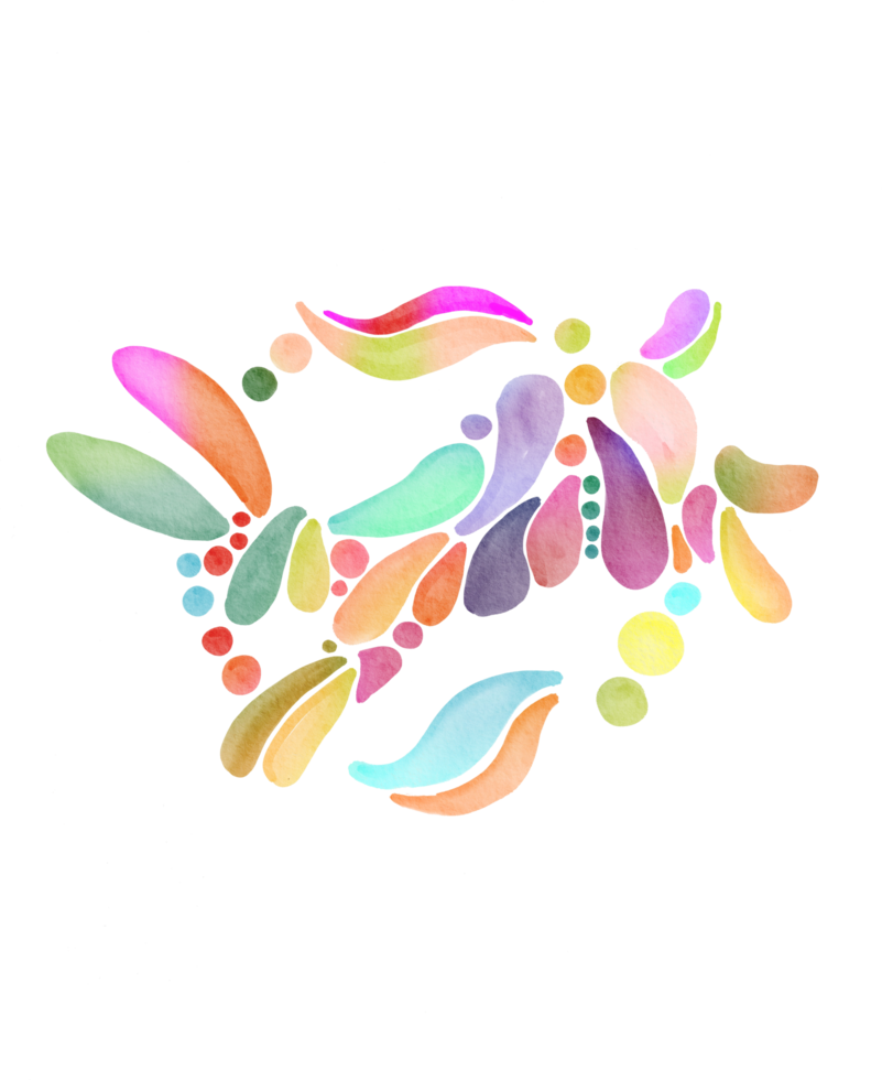 rabbit mandala watercolor painted png