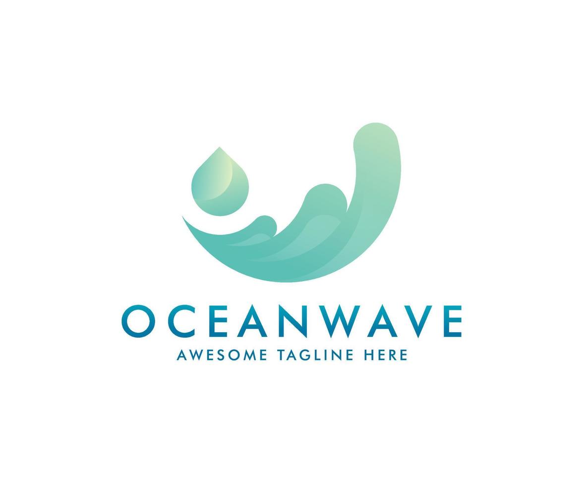 wave logo design vector illustration