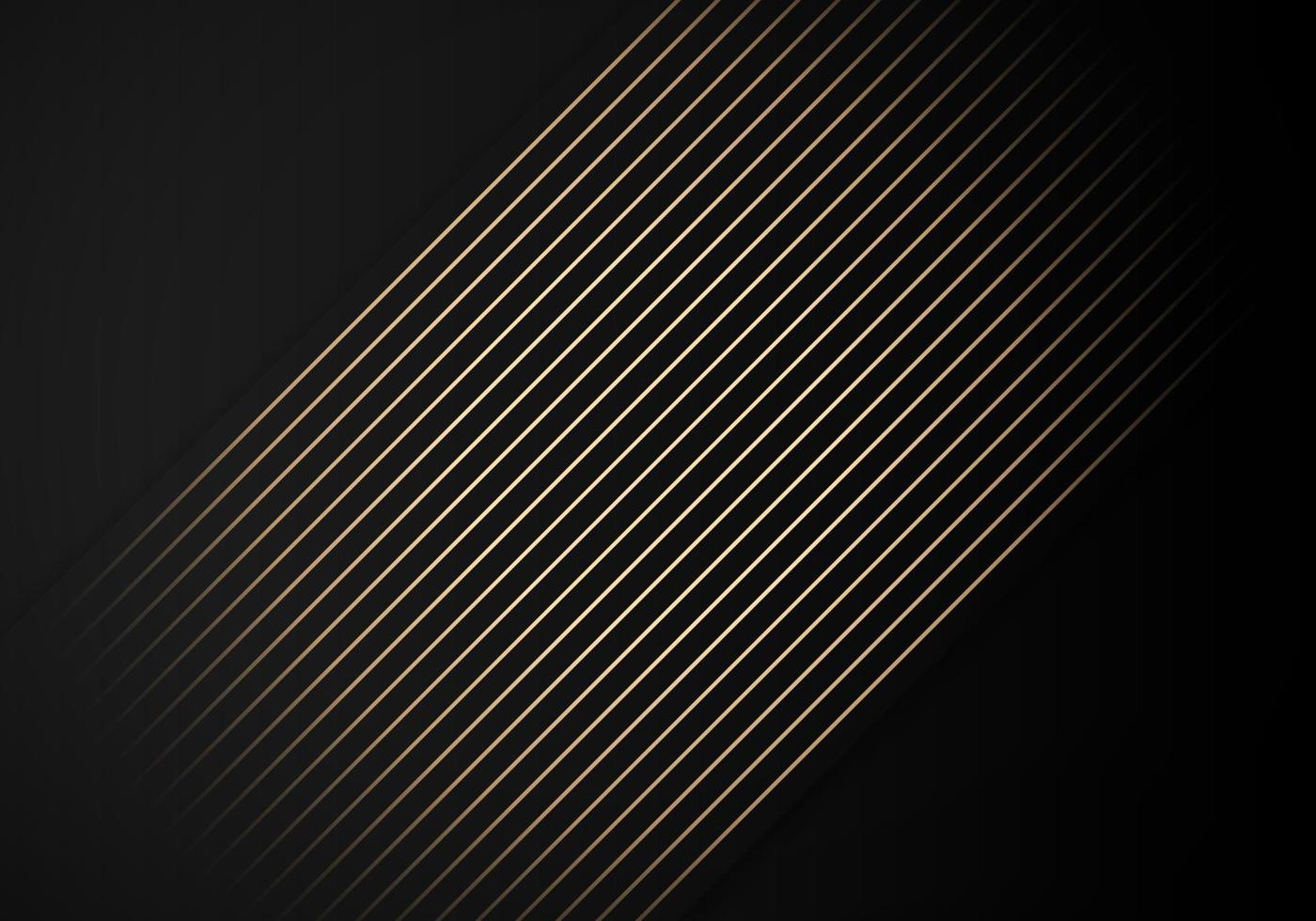 Luxury Stripes Golden Lines Diagonal Overlap on Black Background with Copy Space for Text vector