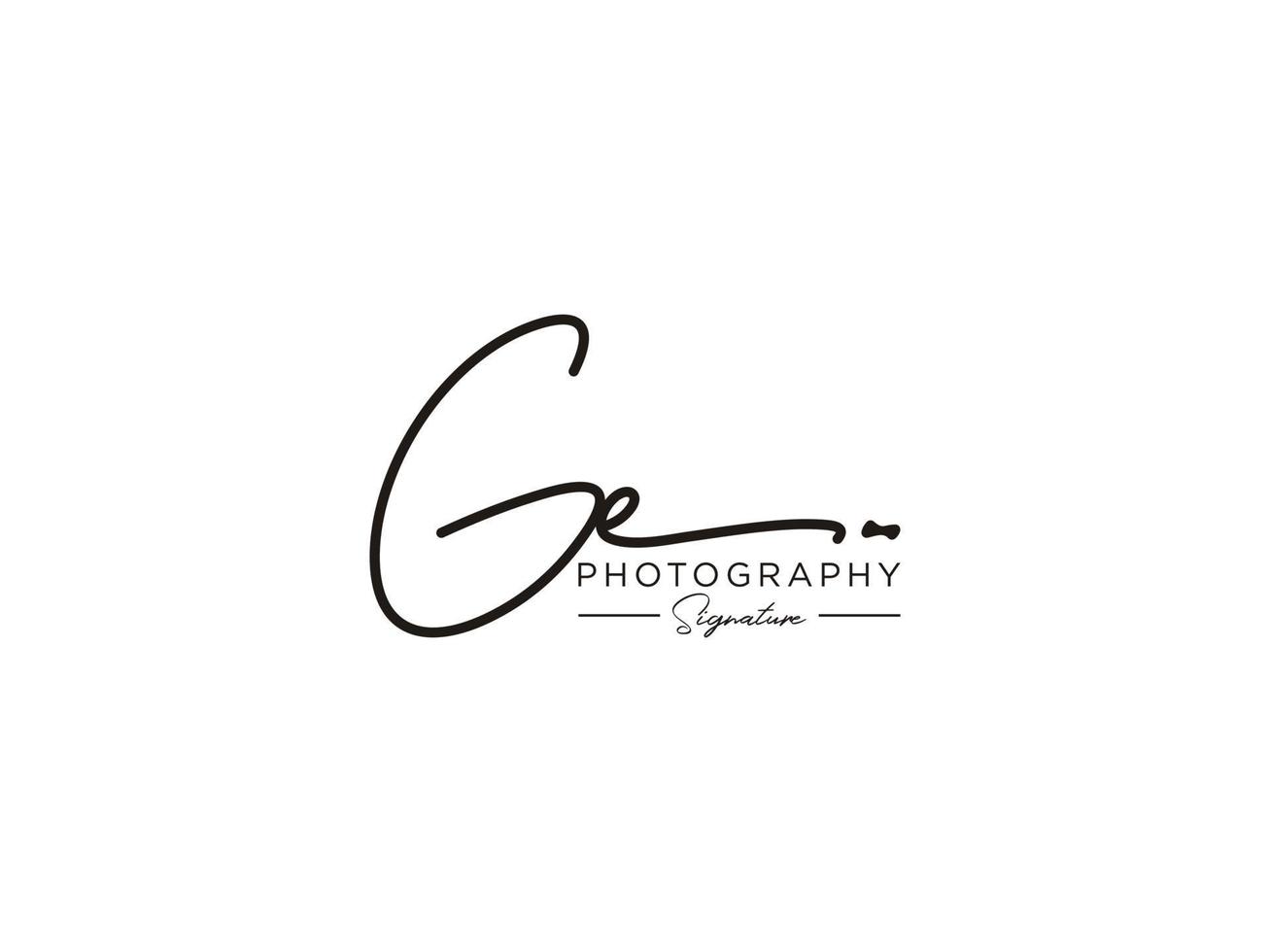 Letter GE Signature Logo Template Vector