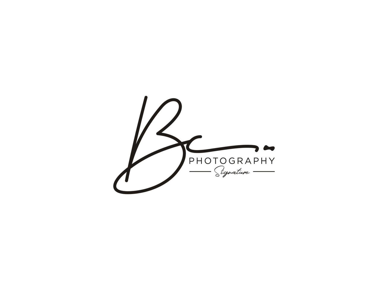 Letter BC Signature Logo Template Vector