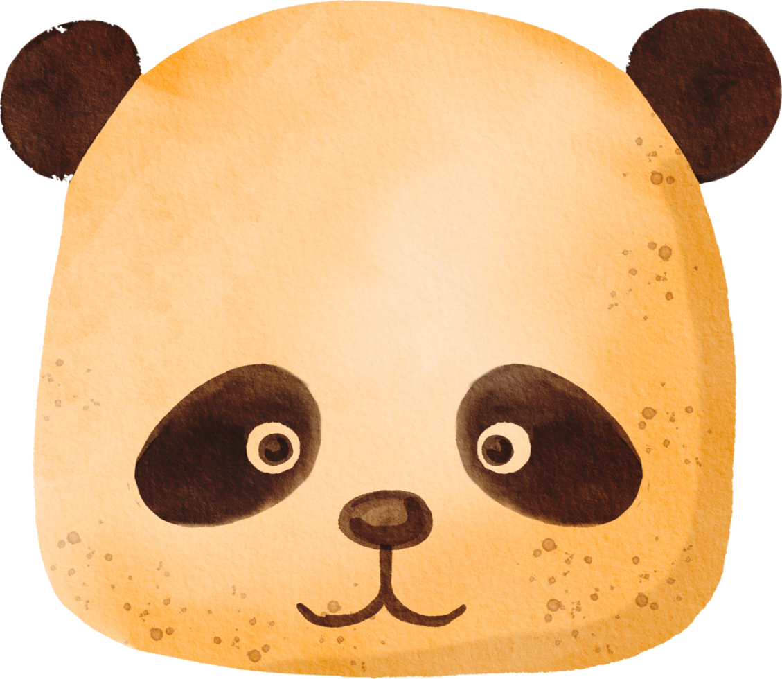 Watercolor cookie panda png