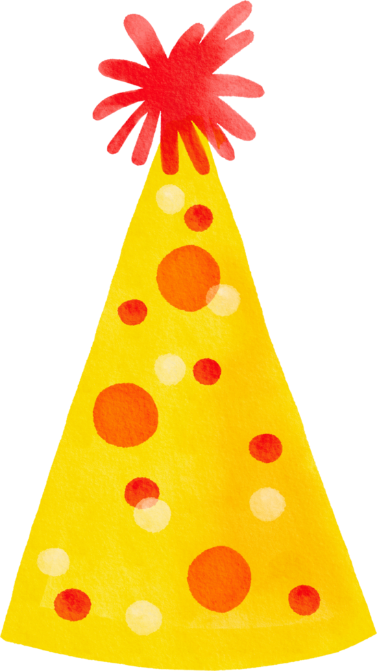 Watercolor Party Hat png