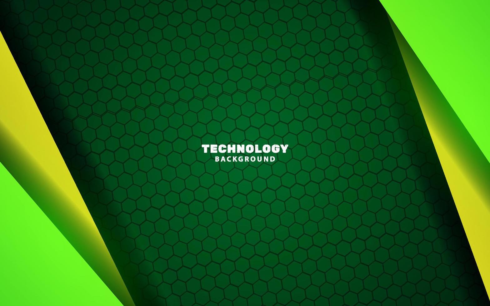 Abstract technology modern green color background futuristic vector