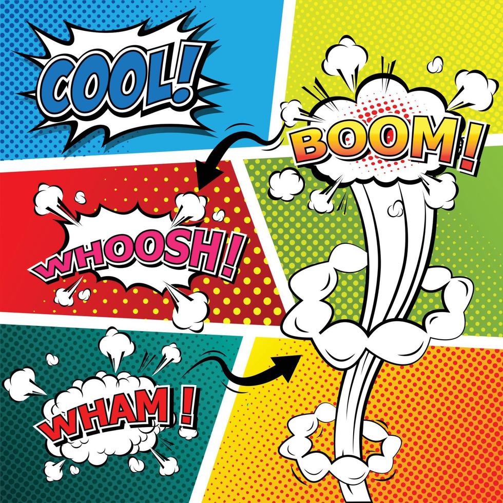 comic sound effect speech bubble pop art. vector