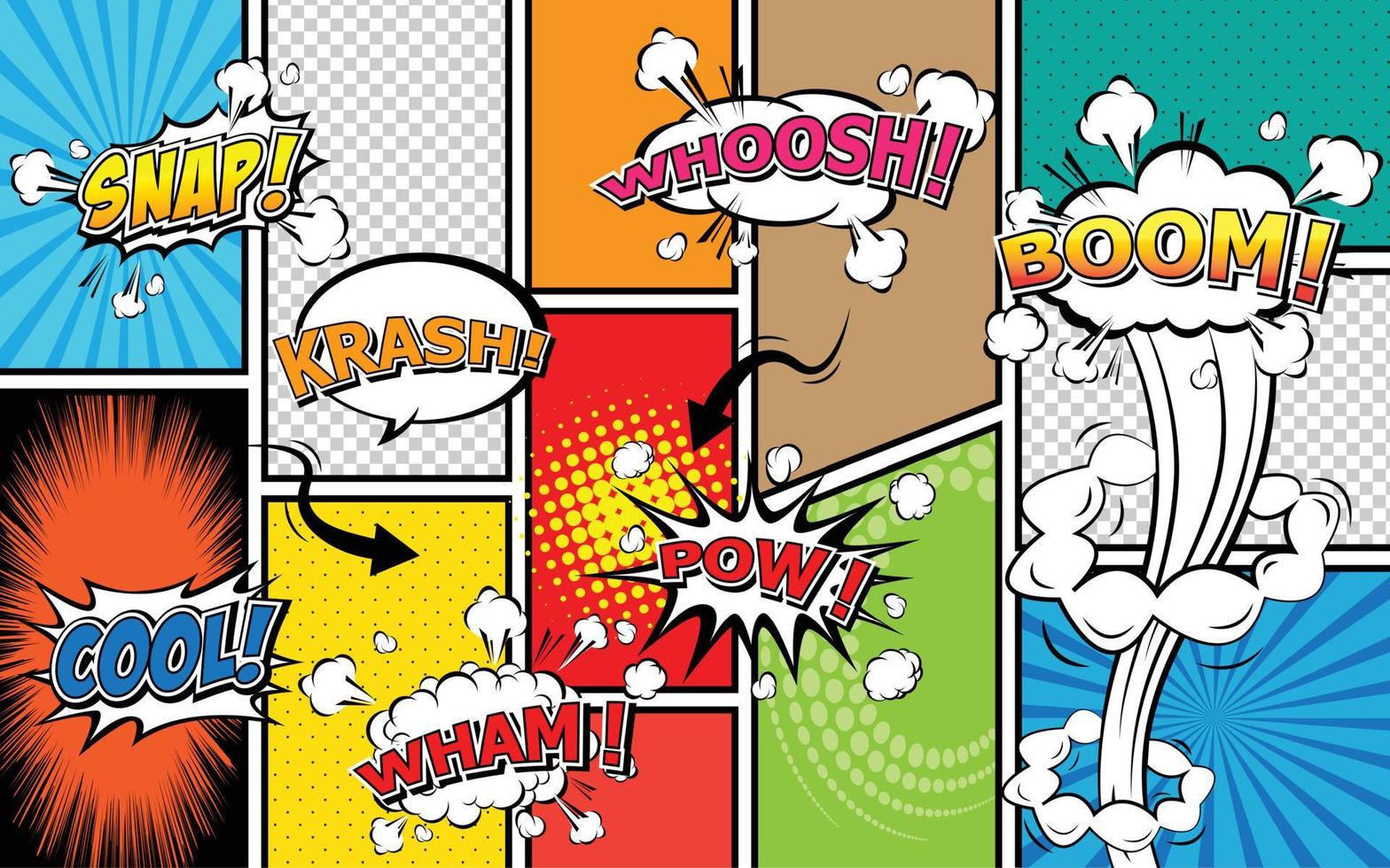 comic sound effect speech bubble pop art. vector