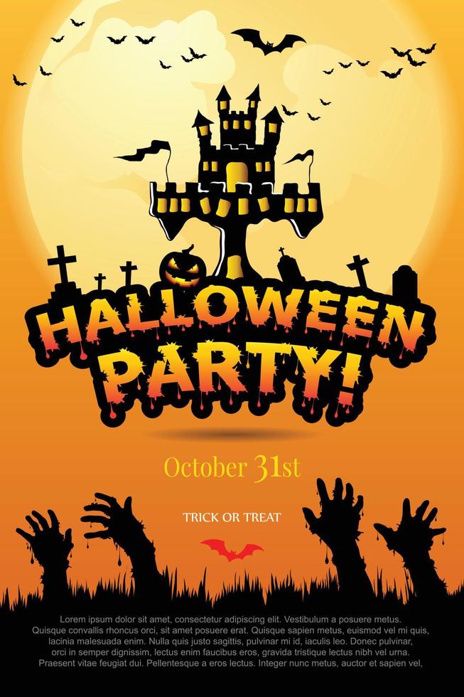 Halloween Invitation. illustrator Vector Eps 10.