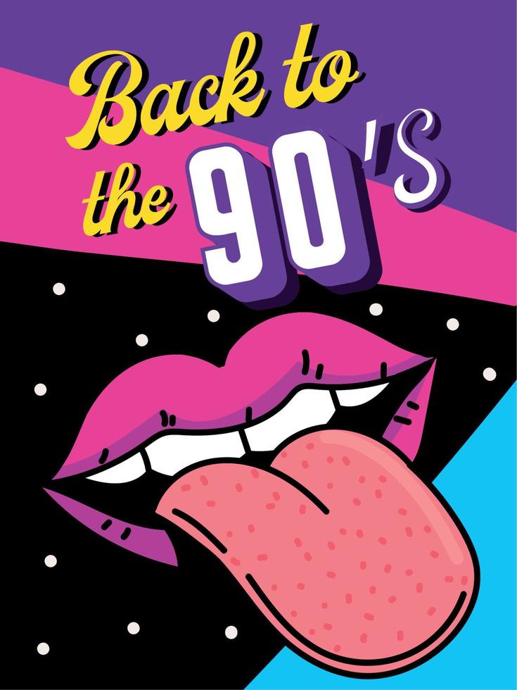 back to the 90s poster vector
