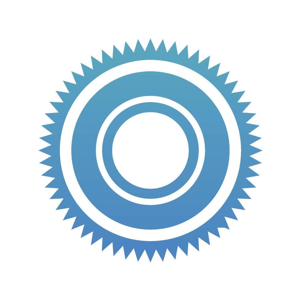 gear cog flat icon vector