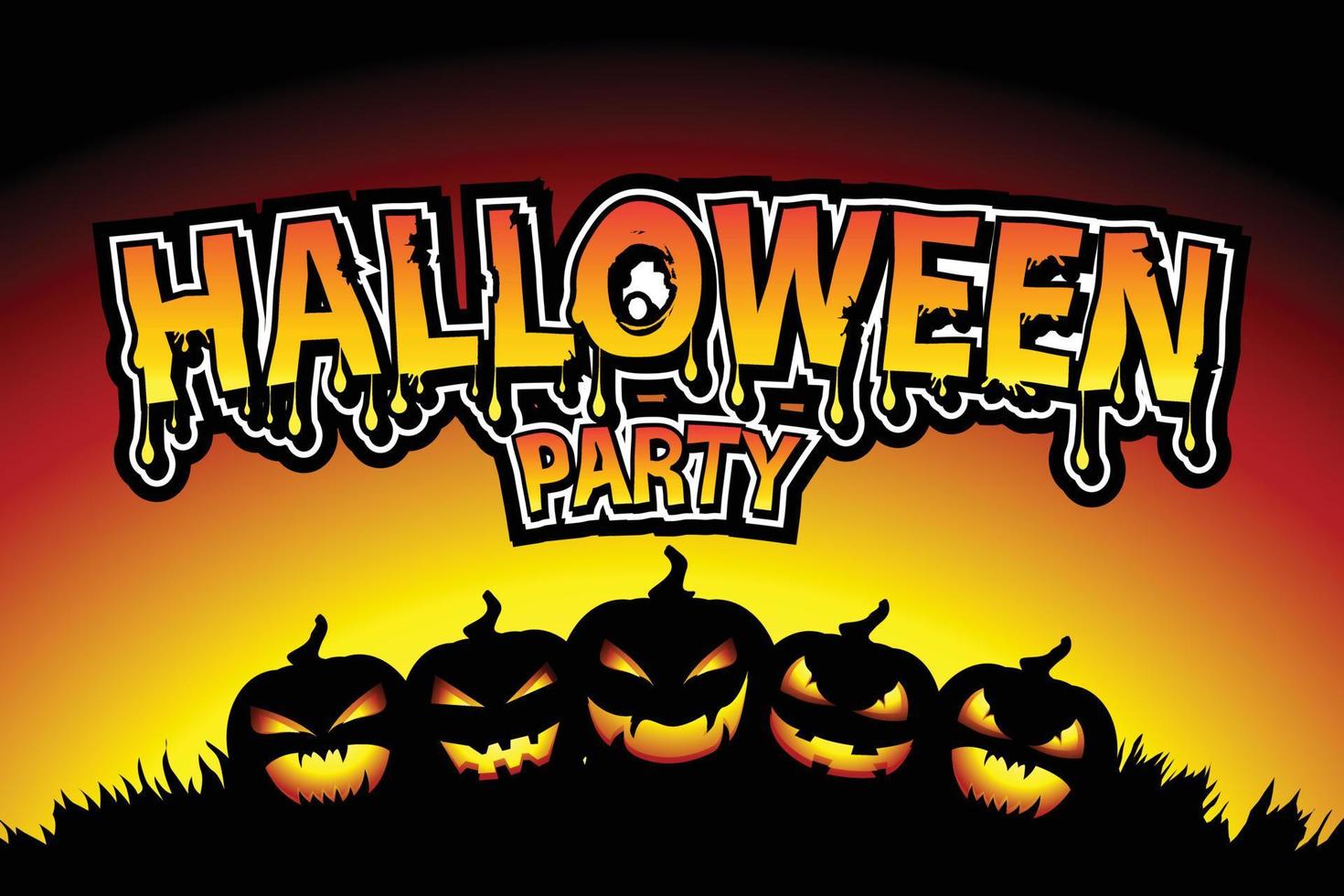 vector de halloween letras fiesta de halloween.