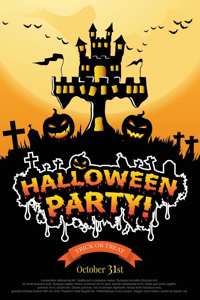 invitación de halloween. ilustrador vectorial eps 10. vector