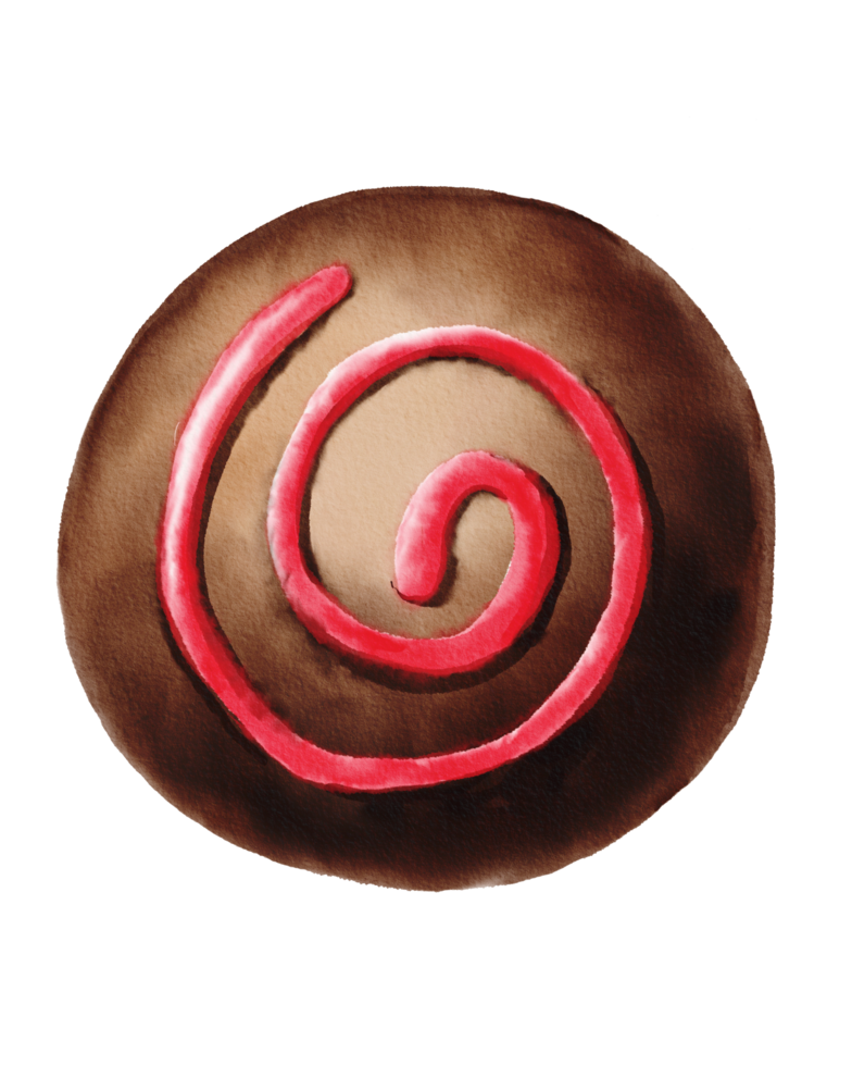 Watercolor chocolate bomb png