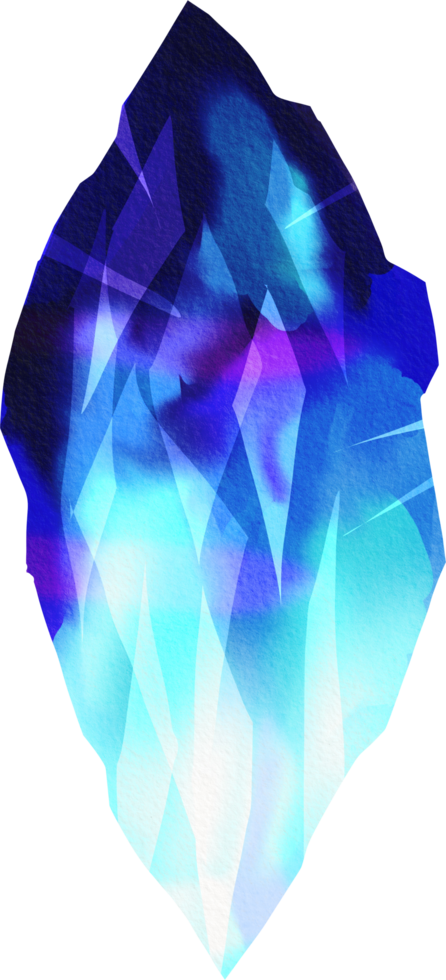 watercolor painted crystal png