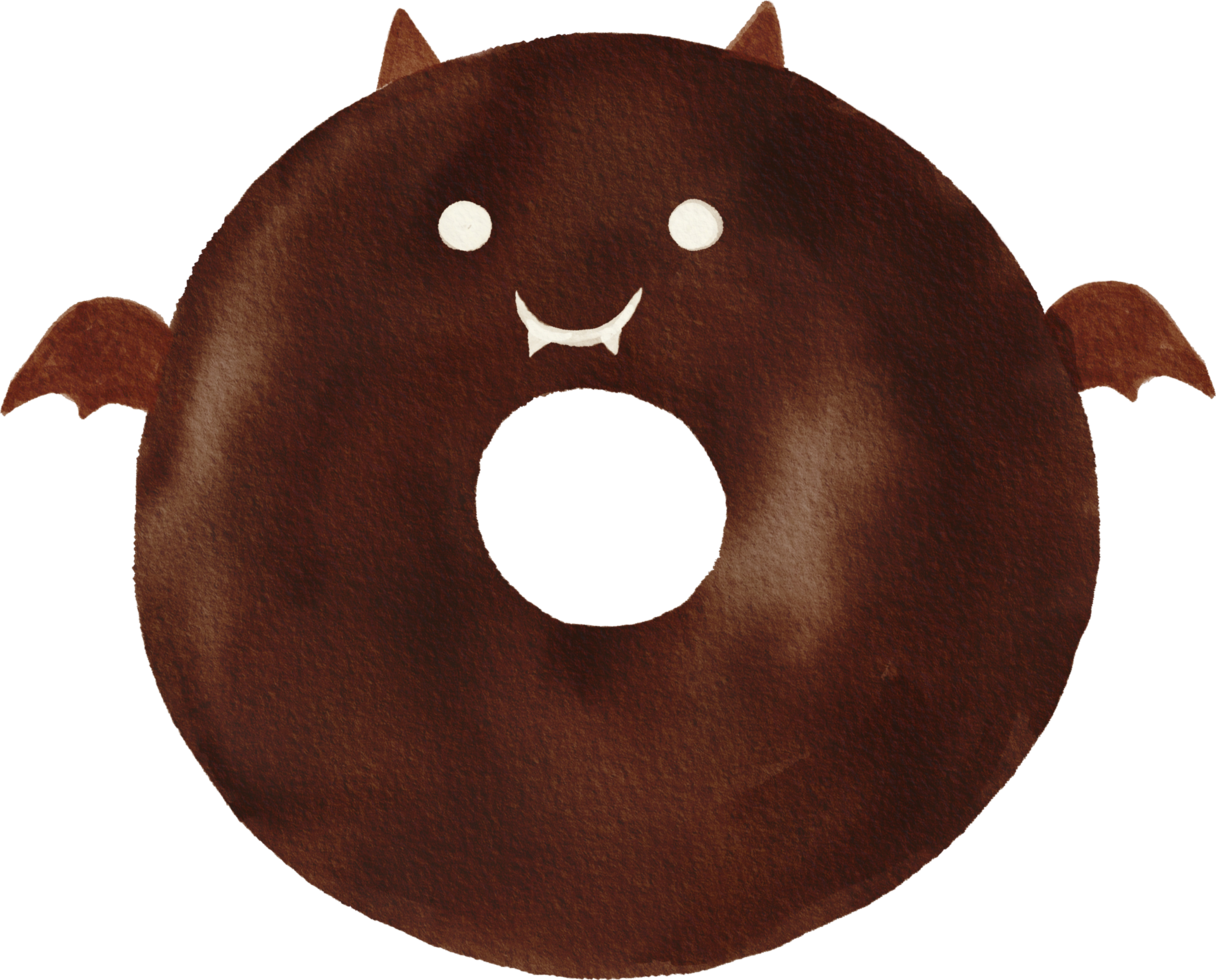 Halloween-Donut-Aquarell png