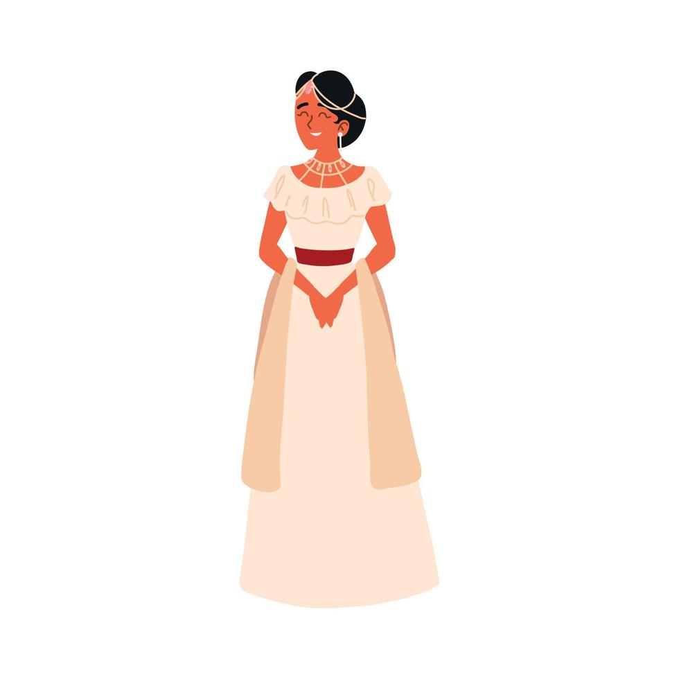 personaje de novia musulmana vector