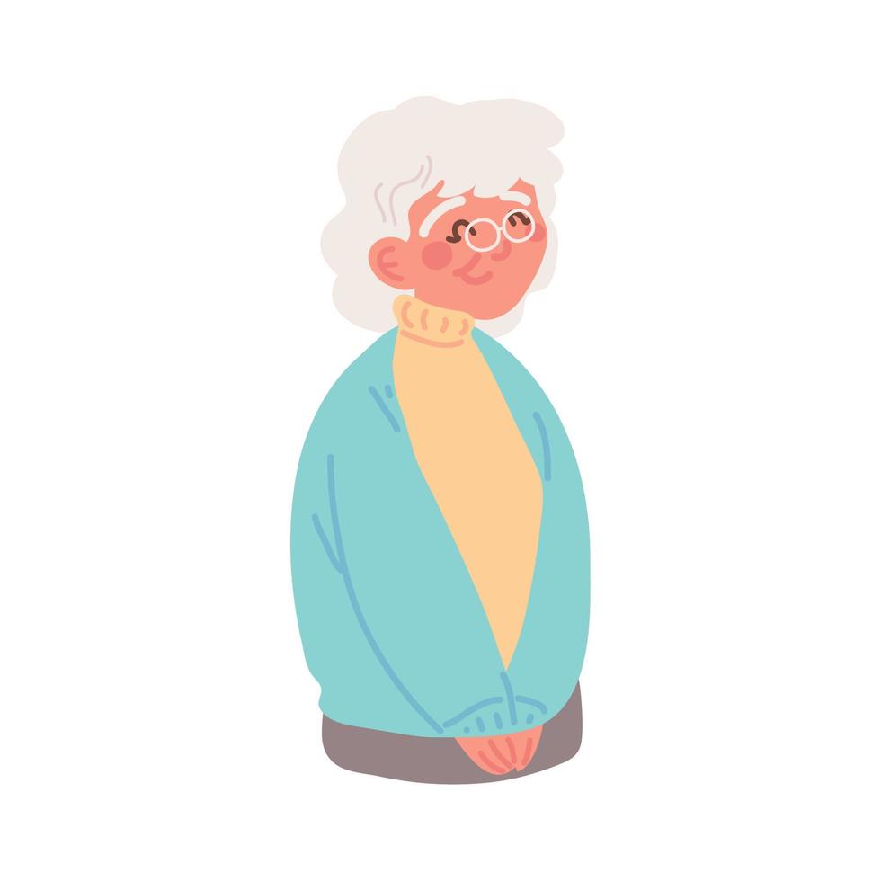 personaje de anciana vector