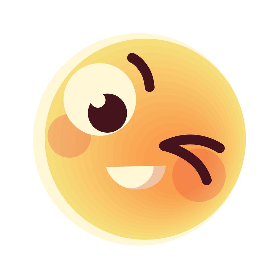 emoji wink eye vector