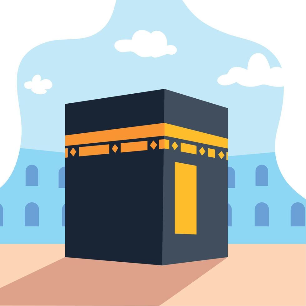 la meca del templo islámico vector