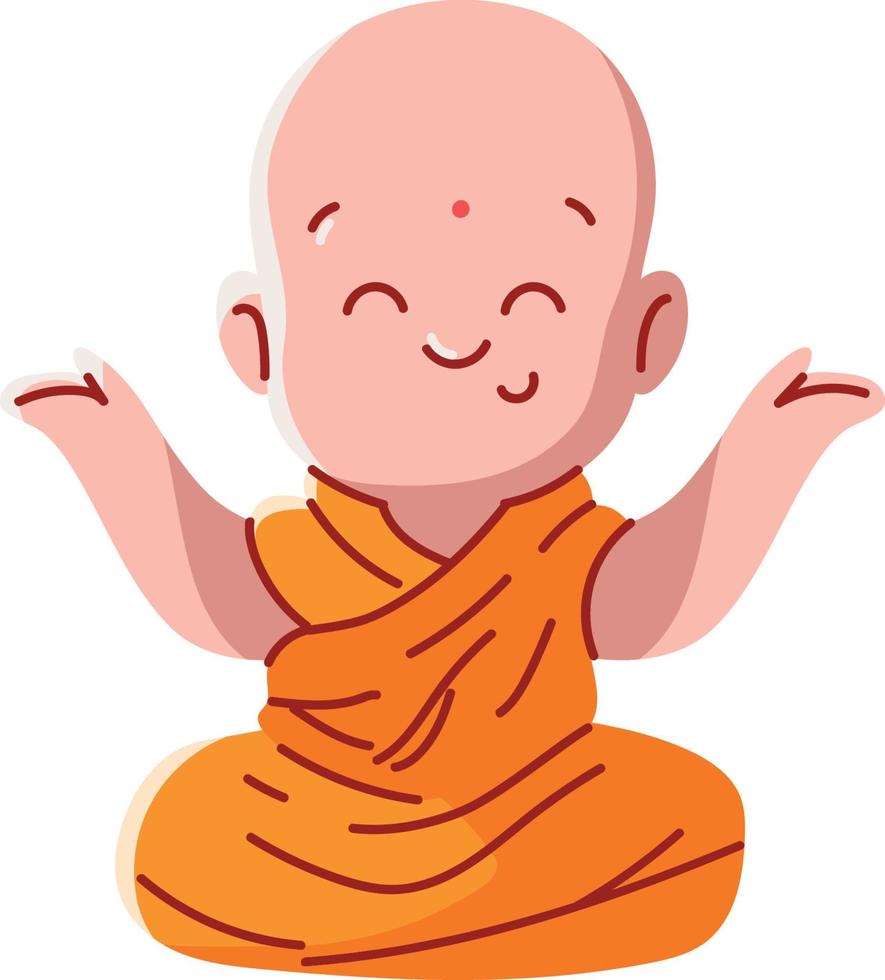 little monk character vector