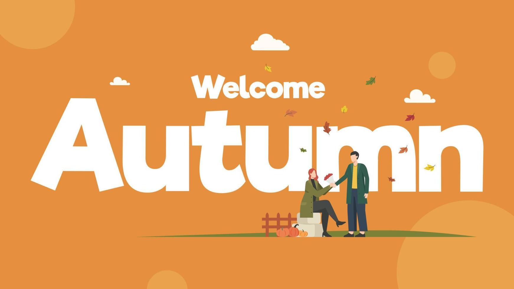 Welcome Autumn Banner vector