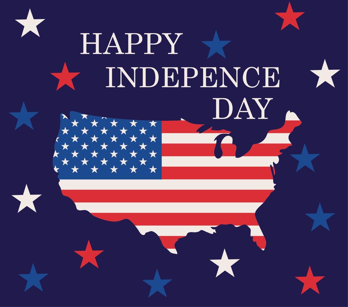 happy independence day greeting card vector