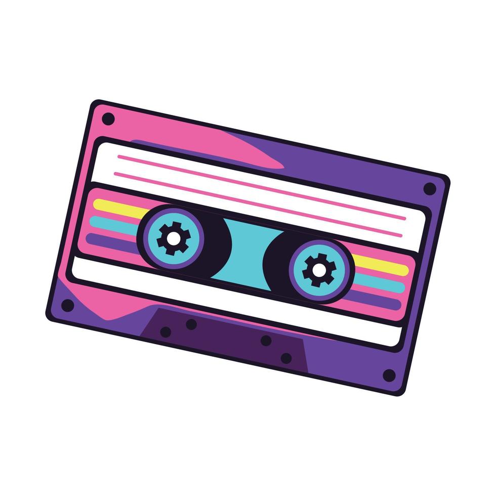 90s cassette icon vector