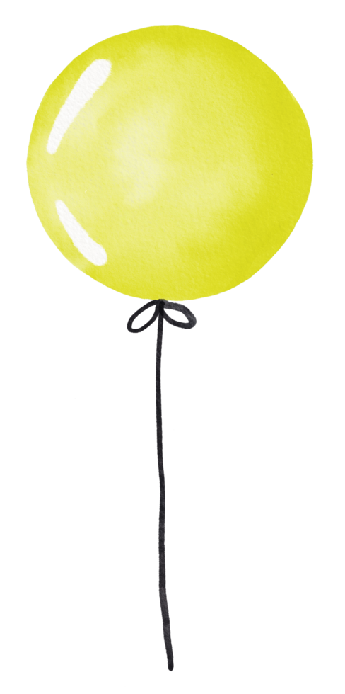 ballon aquarelle pour anniversaire png