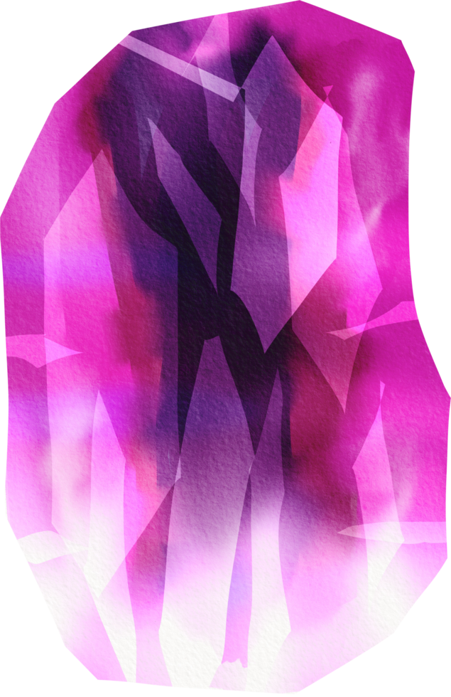 watercolor painted crystal png