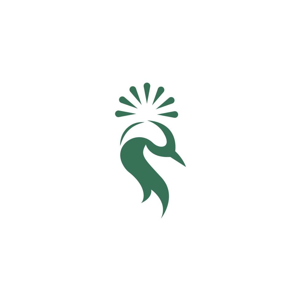 diseño de logotipo de icono de pavo real vector