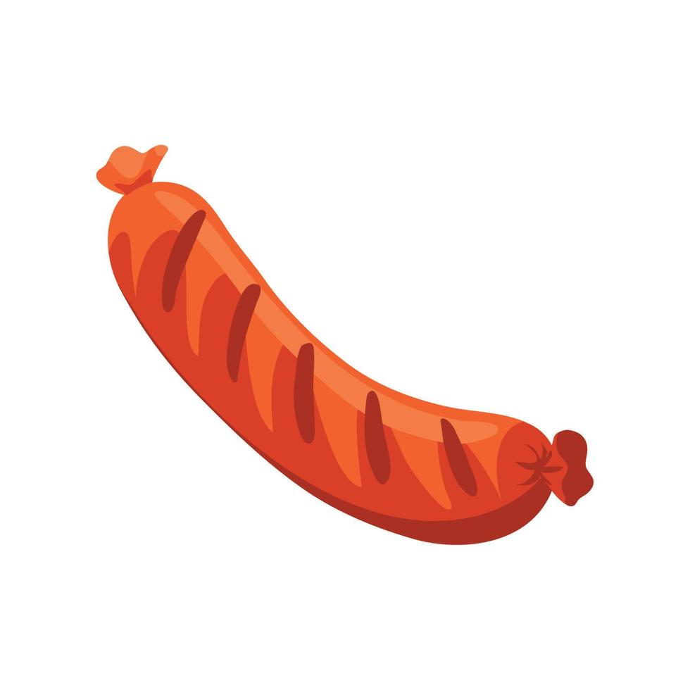 roasted sausage icon vector
