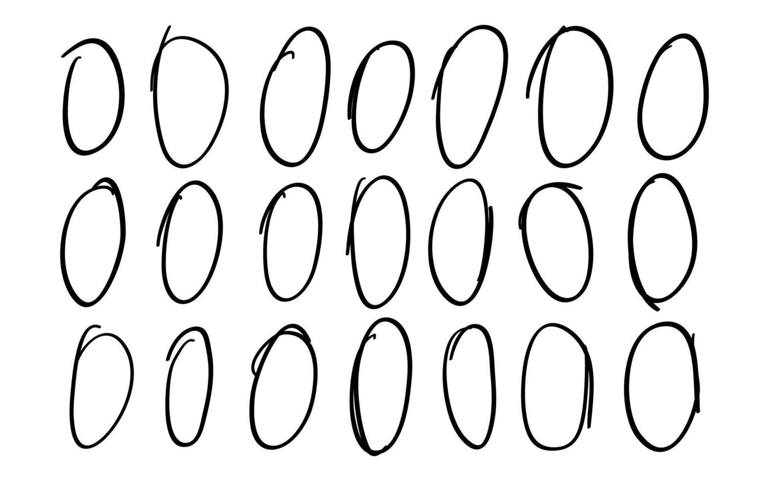 hand drawn circle marker in doodle style vector