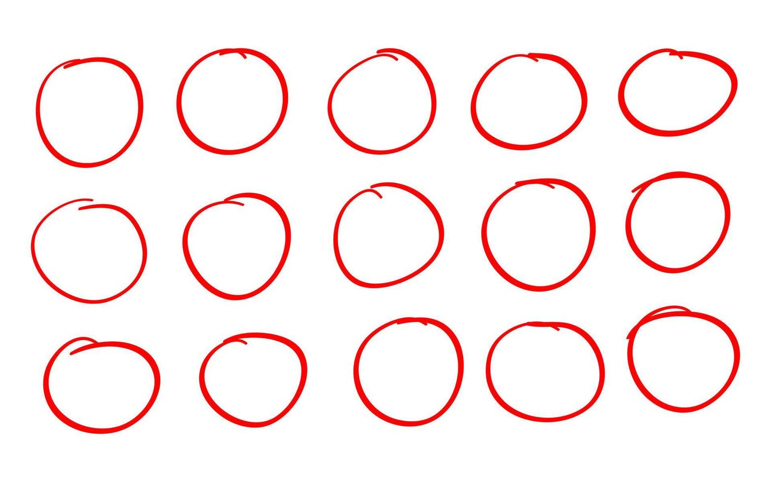 hand drawn circle marker in doodle style vector