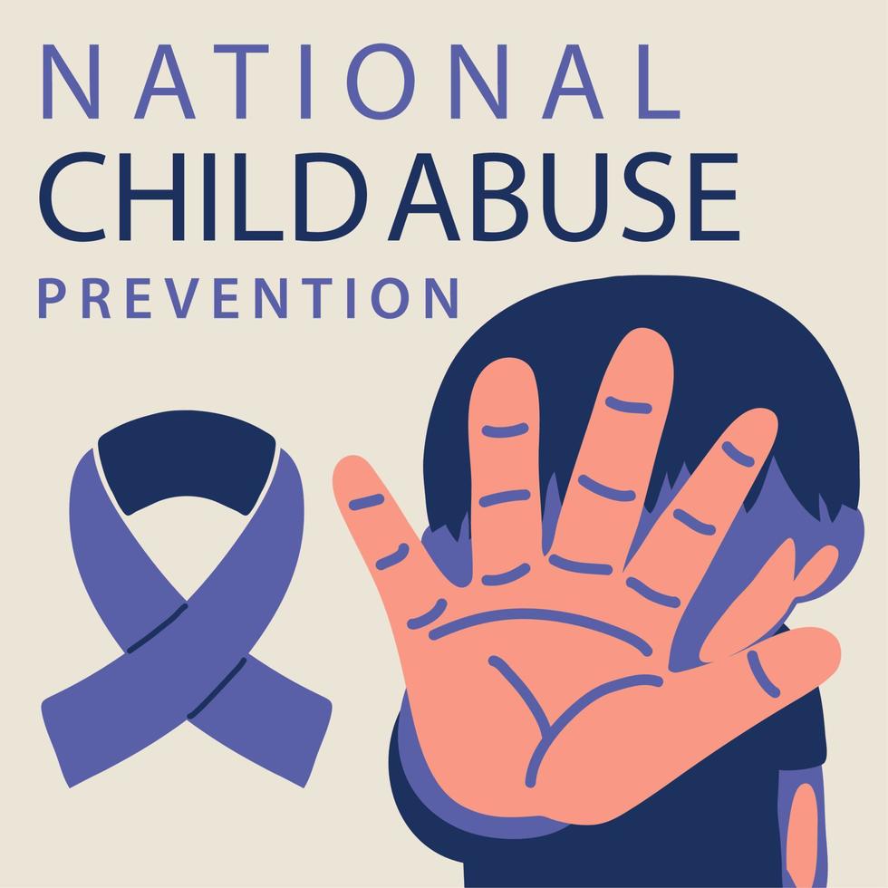 national child abuse prevention vector