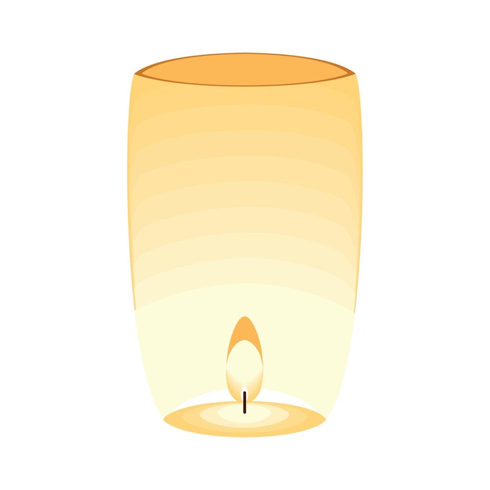 lantern with candle vector