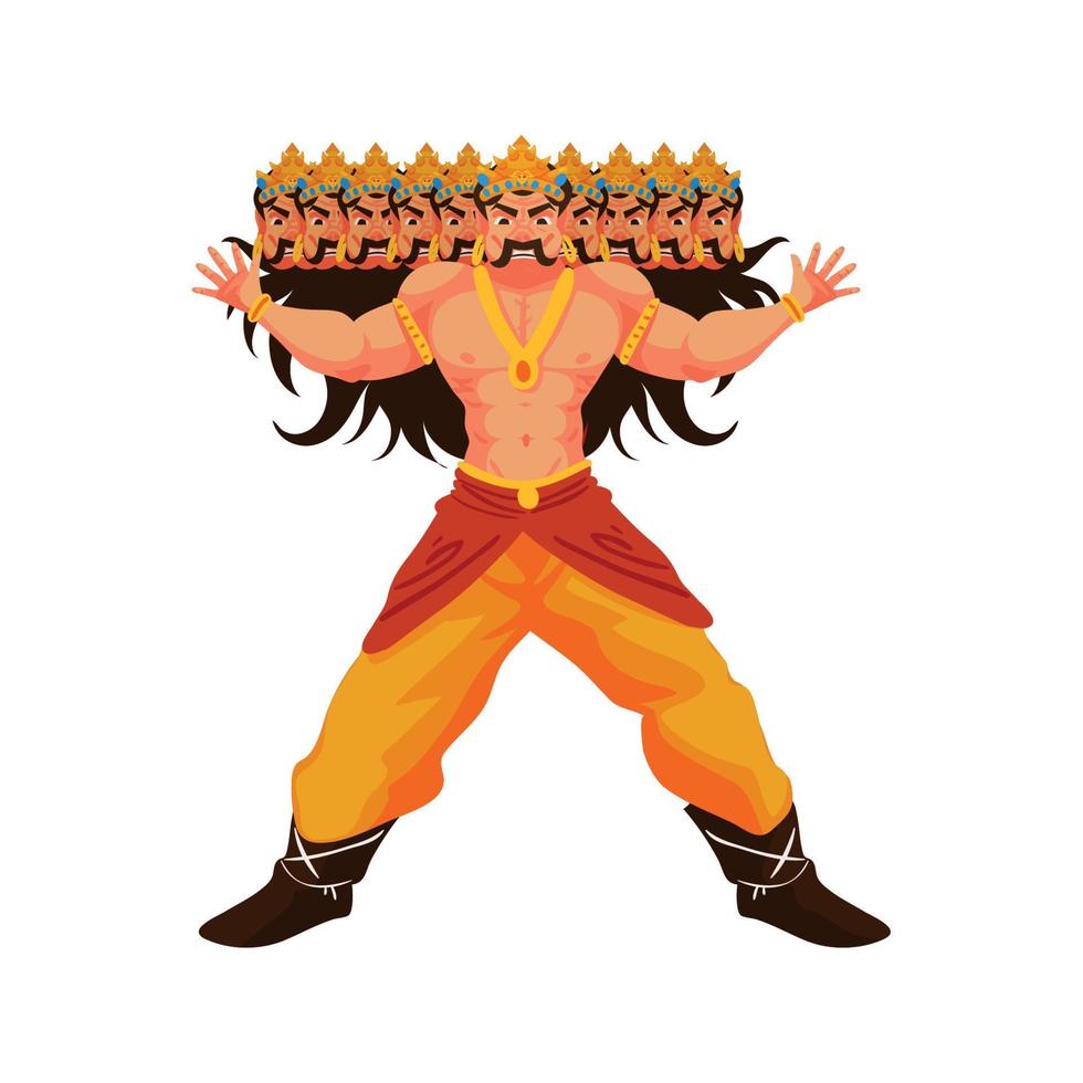 ravana hindu warrior 11212980 Vector Art at Vecteezy