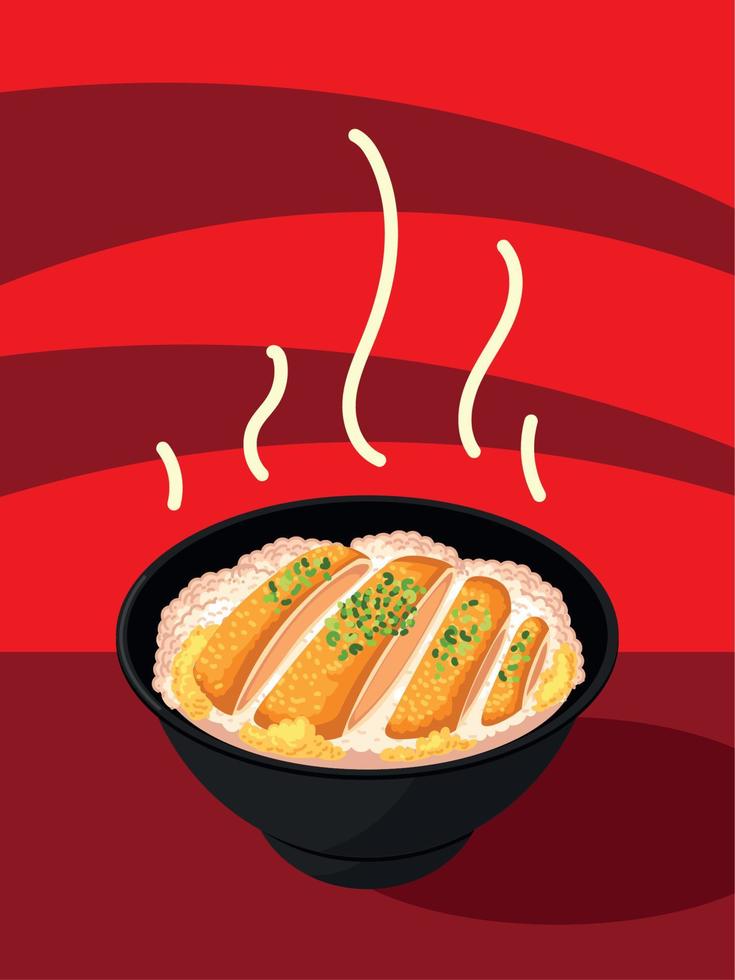 receta de comida japonesa vector