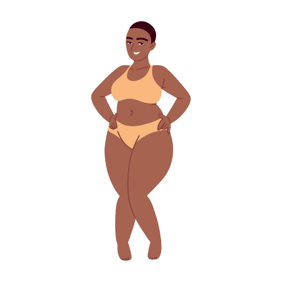 beautiful plus size woman vector