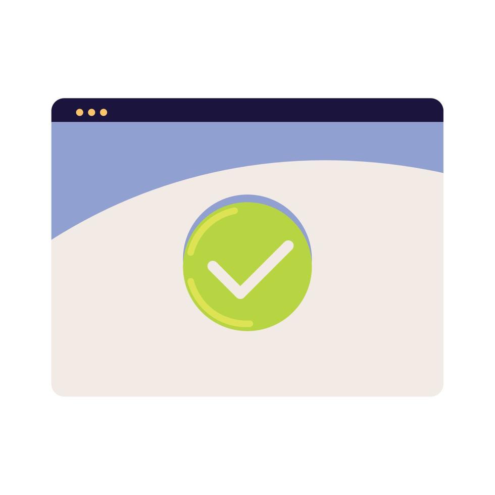 website check mark vector