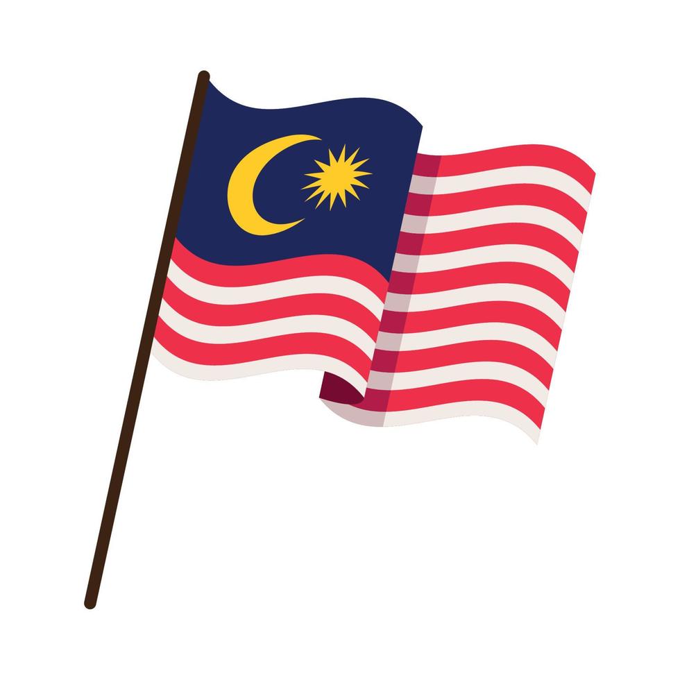 bandera de malasia vector