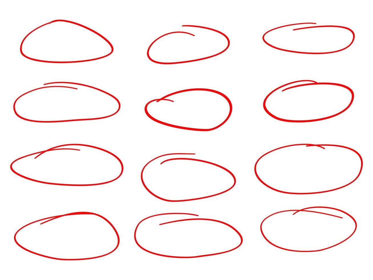 marcador de círculo dibujado a mano en estilo garabato vector