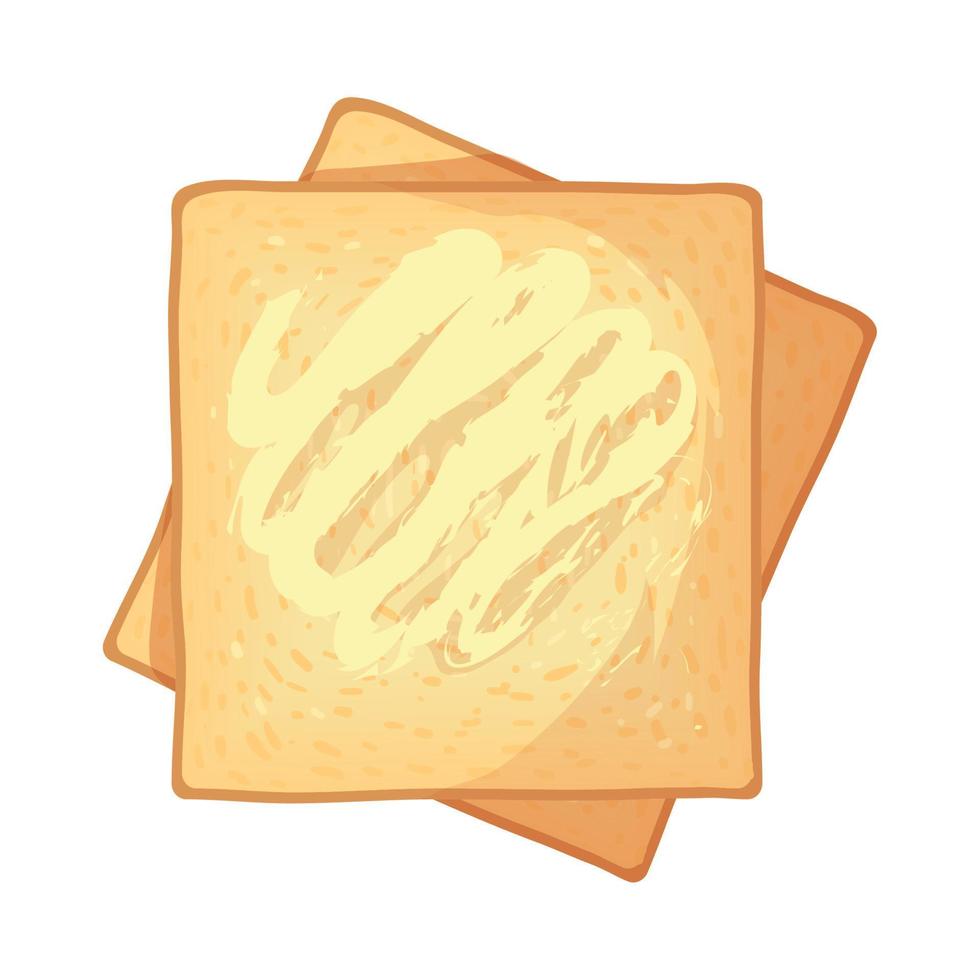 toasts with butter vector