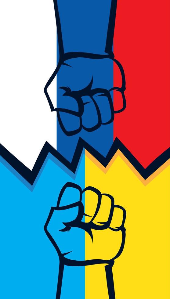conflict between russia and ukraine vector